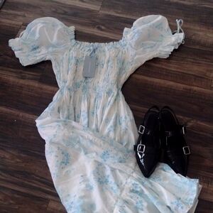 NWT Antonio Melanie Cotton Mid Dress Size  12 / Large